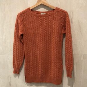 Brucello Cucinelli orange cashmere sweater